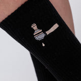 Siebträger & Tamper | Bestickte Bio Baumwoll Socken