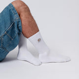 Flat White | Bestickte Bio Baumwoll Socken