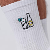 Gin & Tonic | Bestickte Bio Baumwoll Socken