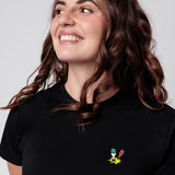 Kleiner Klopfer | Besticktes Frauen Bio Baumwoll T-Shirt