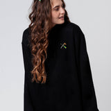 Champagnersäbel | Bestickter Bio-Baumwoll Unisex Hoodie