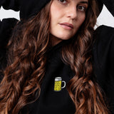 Maßkrug | Bestickter Bio-Baumwoll Unisex Hoodie