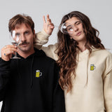 Maßkrug | Bestickter Bio-Baumwoll Unisex Hoodie