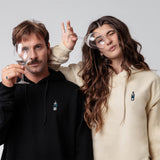 Luft |  Bestickter Bio Baumwoll Unisex Hoodie