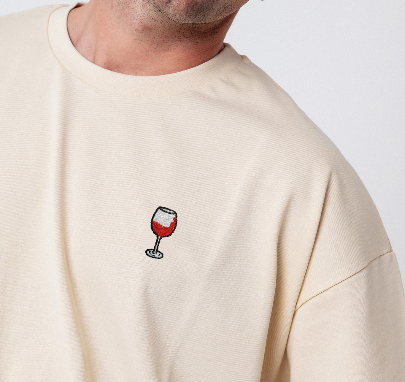 Glaserl Rotwein | Heavy Oversized Bio Baumwoll T-Shirt