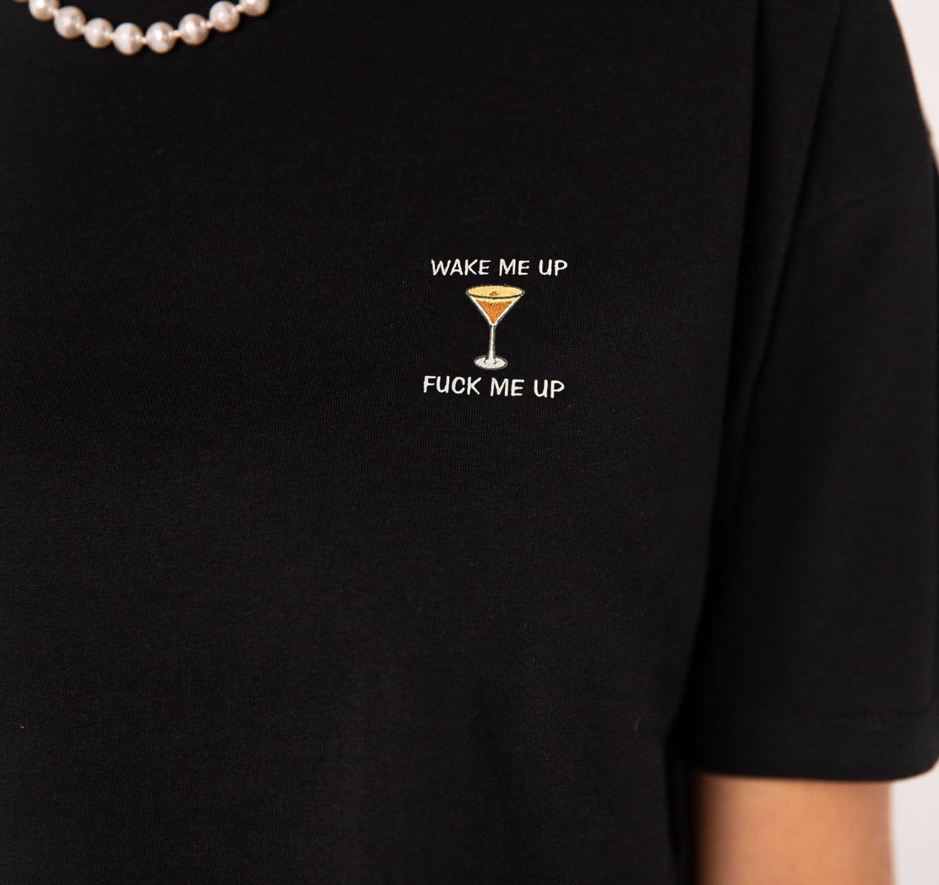 TAILORED TASTES Espresso Martini | Besticktes Bio Baumwoll Crop Top