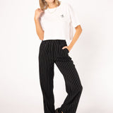 Due Caffé | Besticktes Bio Baumwoll Cropped T-Shirt