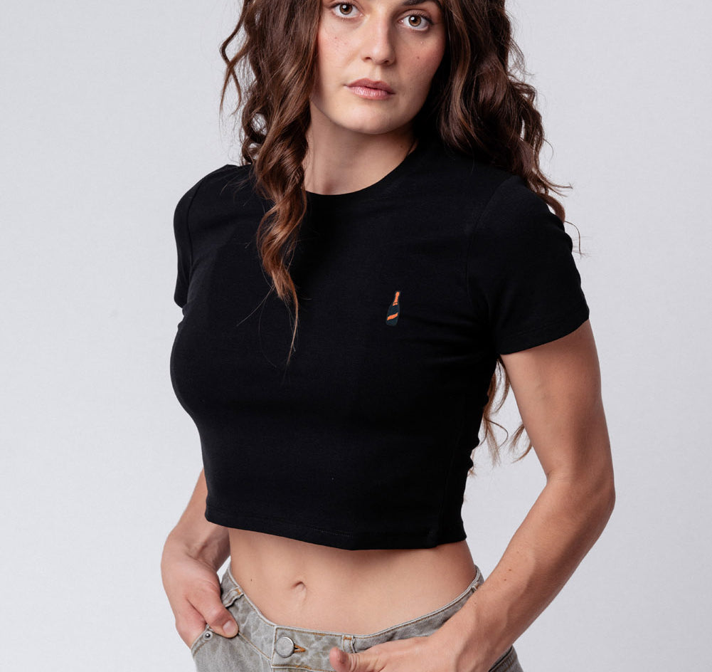 Mionetto Prosecco | Besticktes Bio Baumwoll Cropped T-Shirt