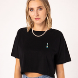 Spezi© | Besticktes Bio Baumwoll Cropped T-Shirt