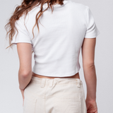 Very Disco | Besticktes Bio Baumwoll Cropped T-Shirt