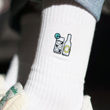Gin & Tonic | Bestickte Bio Baumwoll Socken