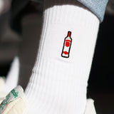 Vodka | Bestickte Bio Baumwoll Socken