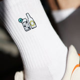 Gin & Tonic | Bestickte Bio Baumwoll Socken