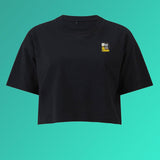 Filterkaffeemaschine | Besticktes Bio Baumwoll Cropped T-Shirt