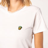 Matcha Latte  | Besticktes Bio Baumwoll Frauen T-Shirt