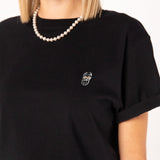 Kaffee Hipster| Besticktes Bio Baumwoll Frauen T-Shirt