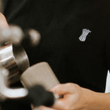 Espressokocher | Besticktes Bio-Baumwoll Frauen T-Shirt