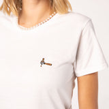 Siebträger & Tamper | Besticktes Bio Baumwoll Frauen T-Shirt