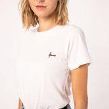 Siebträger & Tamper | Besticktes Bio Baumwoll Frauen T-Shirt