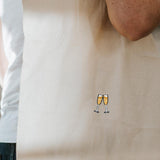 Sekt | Bestickte Bio Baumwoll Tasche