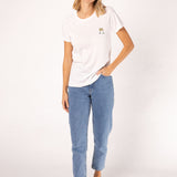 Sekt | Besticktes Bio Baumwoll Frauen T-Shirt