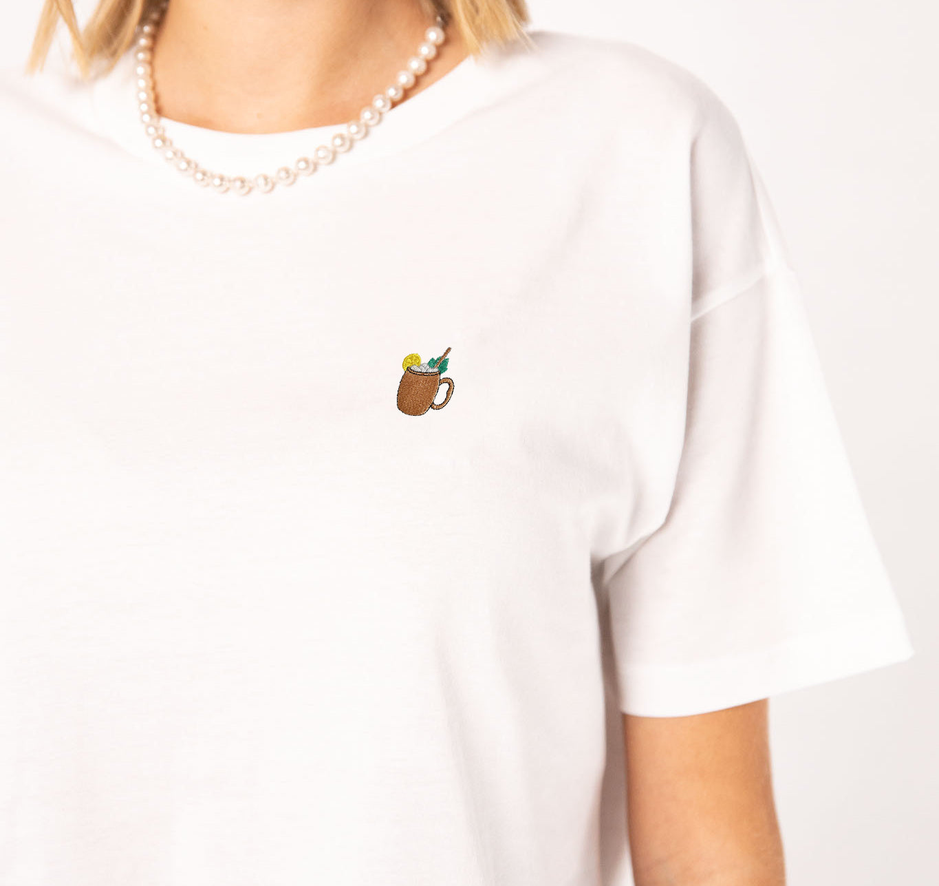 Moscow Mule | Besticktes Bio Baumwoll Cropped T-Shirt