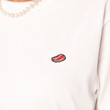 Steak | Besticktes Bio Baumwoll Frauen T-Shirt