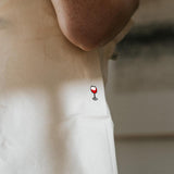 Glaserl Rotwein | Bestickte Bio Baumwoll Tasche