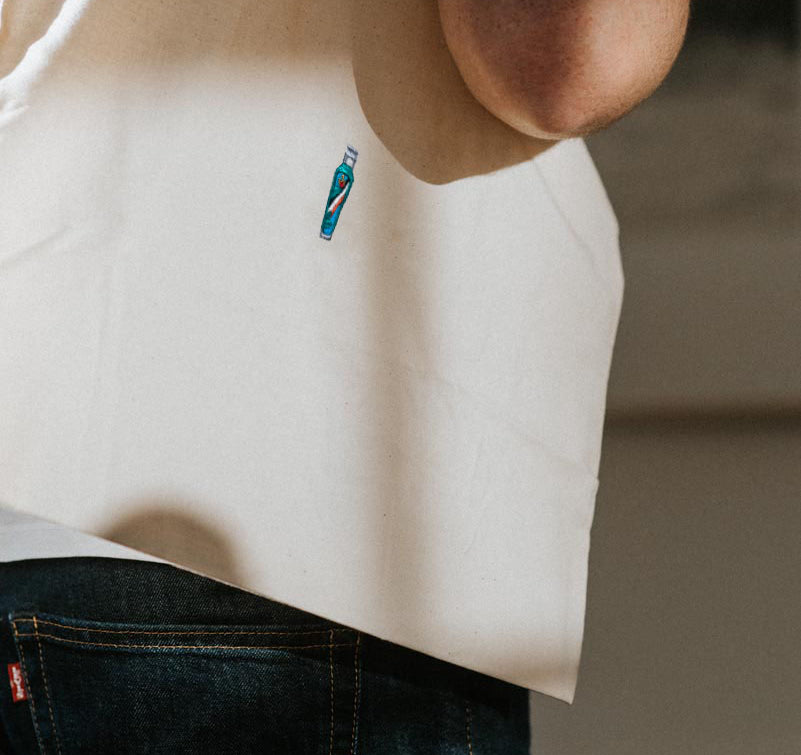 Kuemmerling Pfefferminz | Bestickte Bio Baumwoll Tasche