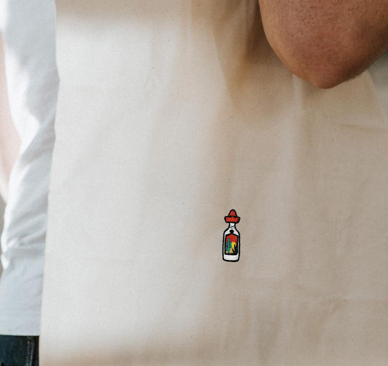 Sierra Tequila | Bestickte Bio Baumwoll Tasche