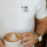 Due Caffè | Besticktes Bio Baumwoll Unisex T-Shirt