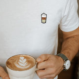 Latte Macchiato | Besticktes Bio Baumwoll Unisex T-Shirt