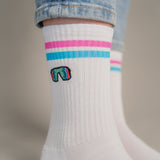 schnelle Brille | Bestickte Bio Baumwoll Socken