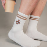 Coffee Beans | Bestickte Bio Baumwoll Socken
