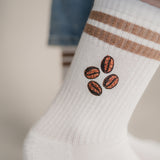 Coffee Beans | Bestickte Bio Baumwoll Socken