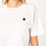Sushi Maki | Besticktes Bio Baumwoll Cropped T-Shirt