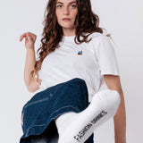 Pfirsich Eistee | Besticktes Bio Baumwoll Unisex T-Shirt