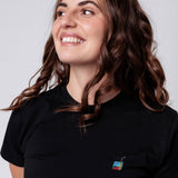 Pfirsich Eistee | Besticktes Frauen Bio Baumwoll T-Shirt
