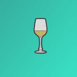 Weißwein | Bestickte Bio Baumwoll Tasche