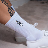 Mangaroca Batida de Côco | Bestickte Bio Baumwoll Socken