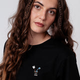 Liquid Coffee | Besticktes Bio Baumwoll Unisex T-Shirt