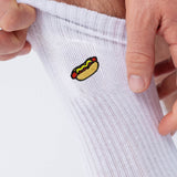 Hot Dog | Bestickte Bio Baumwoll Socken