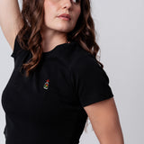 Sierra Tequila | Besticktes Bio Baumwoll Cropped T-Shirt