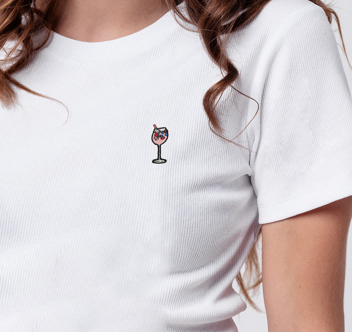 Wildberry Spritz | Besticktes Bio Baumwoll Cropped T-Shirt