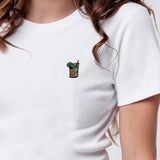 Cuba Libre | Besticktes Bio Baumwoll Cropped T-Shirt