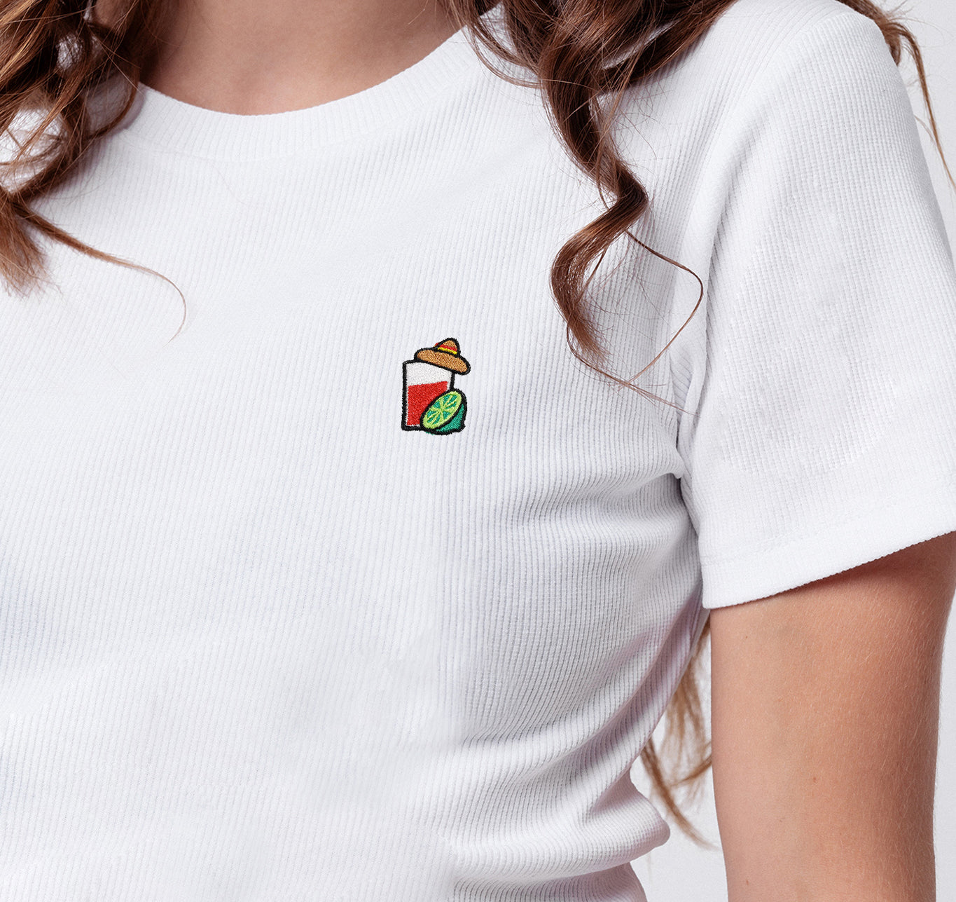 Mexikaner | Besticktes Bio Baumwoll Cropped T-Shirt