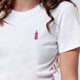 dos mas | Besticktes Bio Baumwoll Cropped T-Shirt