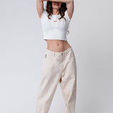 Spritz Signature | Besticktes Bio Baumwoll Cropped T-Shirt