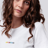 Aperitivo | Besticktes Bio Baumwoll Cropped T-Shirt