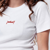 Cheers Collection | Besticktes Bio Baumwoll Cropped T-Shirt